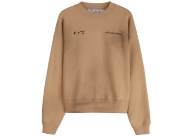 Pre-owned Off-white Men's Offwhite C/o Project Maybach Long Sleeve Sweatshirt In Beige