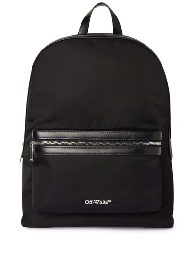 Pre-owned Off-white Men's Offwhite Core Round Logoprint Backpack In Black