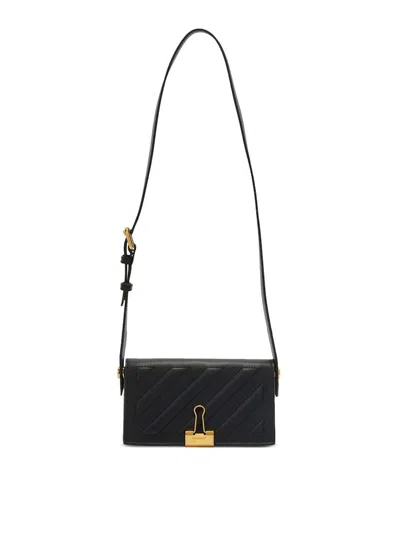Pre-owned Off-white Men's Offwhite Cross 21 Shoulder Bag In Black/gold