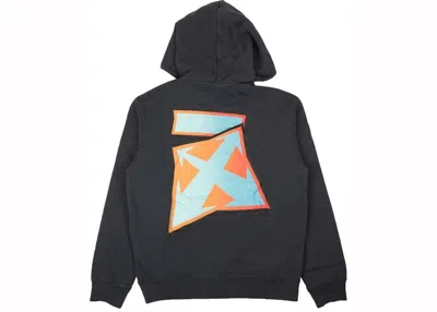 Pre-owned Off-white Men's Offwhite Degrade Thunder Outerspace Light Slim Hoodie In Black