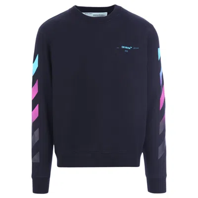 Pre-owned Off-white Men's Offwhite Diag Gradient Crewneck Sweatshirt In Black
