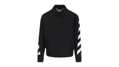 Pre-owned Off-white Men's Offwhite Diag Jacket In Black