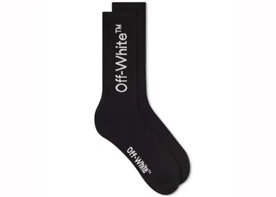 Pre-owned Off-white Men's Offwhite Diag Mid Length Socks In Black