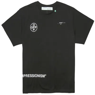 Pre-owned Off-white Men's Offwhite Diag Stencil T-shirt In Black