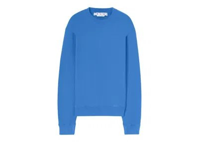 Pre-owned Off-white Men's Offwhite Diag Tab Slim Crewneck Sweatshirt In Light Blue