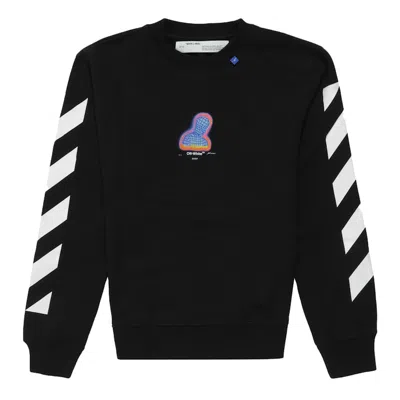 Pre-owned Off-white Men's Offwhite Diag Thermo Sweatshirt In Black