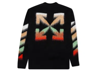 Pre-owned Off-white Men's Offwhite Diagonal Arrows Motif Sweater In Black
