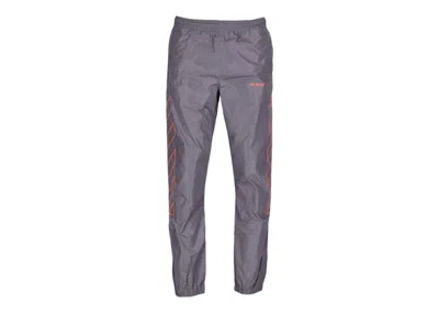 Pre-owned Off-white Men's Offwhite Diagonal Outline Track Pants In Dark Grey/orange