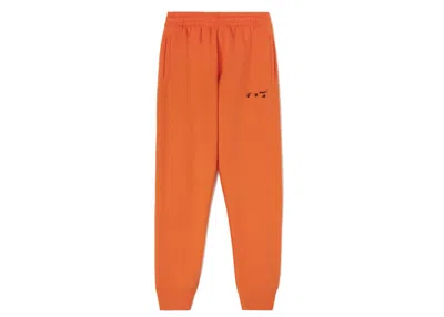 Pre-owned Off-white Men's Offwhite Diagonals Logo Sweatpants In Orange/black