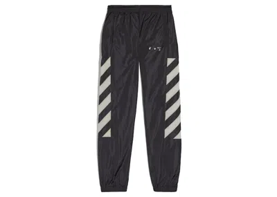Pre-owned Off-white Men's Offwhite Diagonals Trackpants In Black/grey
