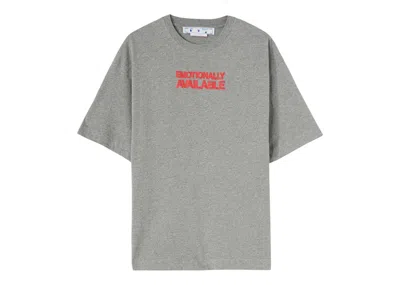 Pre-owned Off-white Men's Offwhite Emotion Arrow Over Skate Short Sleeve Tee Shirt In Grey/orange