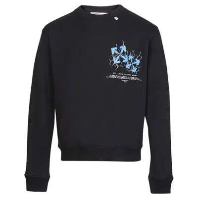 Pre-owned Off-white Men's Offwhite Fence Arrows Sweatshirt In Black/blue