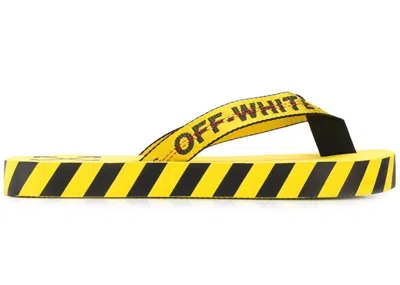 Pre-owned Off-white Men's Offwhite Flip Flops Sneakers In Yellow/black