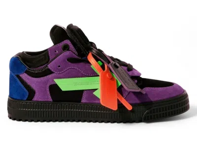 Pre-owned Off-white Men's Offwhite Floating Arrow Sneakers In Purple/neon Green/navy Blue