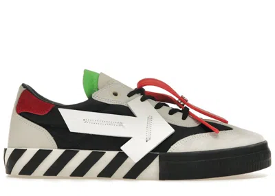 Pre-owned Off-white Men's Offwhite Floating Arrow Vulcanized Low Green Sneakers In Black/bright Green/red
