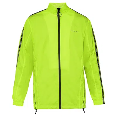 Pre-owned Off-white Men's Offwhite Fluo Logo Intarsia Track Jacket In Fluo Yellow/black