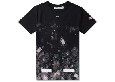Pre-owned Off-white Men's Offwhite Galaxy Brushed T-shirt In Black/blue In Multi