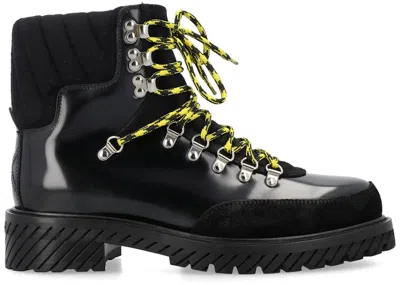 Pre-owned Off-white Men's Offwhite Gstaad Lace Up Boot Sneakers In Black