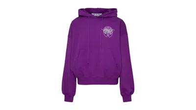 Pre-owned Off-white Men's Offwhite Hand Arrow Design Boxy Fit Hoodie In Purple