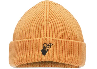 Pre-owned Off-white Men's Offwhite Hand Off Beanie In Orange