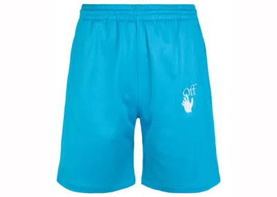 Pre-owned Off-white Men's Offwhite Hands Off Skate Track Shorts In Blue