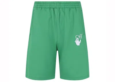 Pre-owned Off-white Men's Offwhite Hands Off Skate Track Shorts In Green