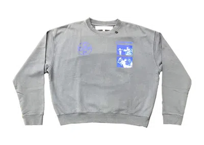 Pre-owned Off-white Men's Offwhite Hardcore Caravaggio Crewneck Sweatshirt In Indigo/blue