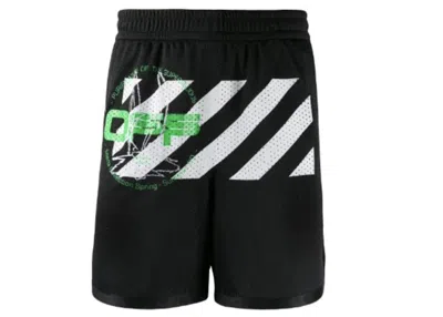 Pre-owned Off-white Men's Offwhite Harry The Bunny Mesh Shorts In Black