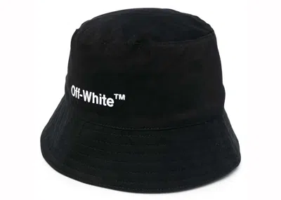 Pre-owned Off-white Men's Offwhite Helvetica Bucket Hat In Black