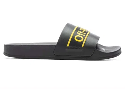 Pre-owned Off-white Men's Offwhite Industrial Belt Slide Sneakers In Black/yellow