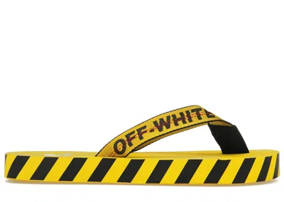 Pre-owned Off-white Men's Offwhite Industrial Flip Flops Ss21 Sneakers In Yellow/black
