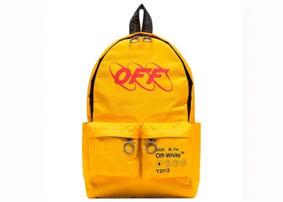 Pre-owned Off-white Men's Offwhite Industrial Y013 Backpack In Yellow Red In Multi