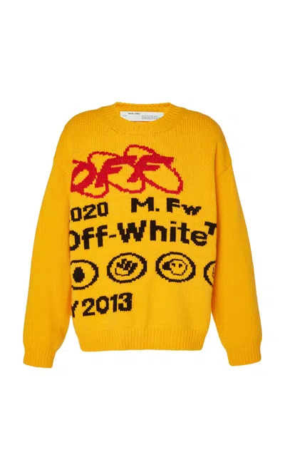 Pre-owned Off-white Men's Offwhite Industrial Y013 Sweater In Yellow/black
