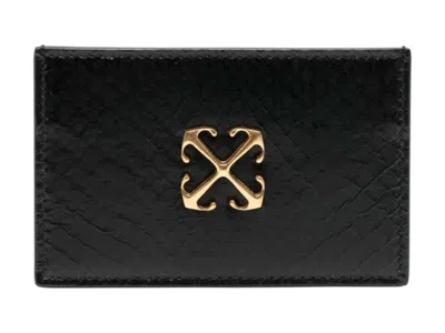 Pre-owned Off-white Men's Offwhite Jitney Simple Card Case In Ayers Black