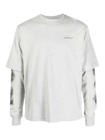 Pre-owned Off-white Men's Offwhite Jumbo Arrow Double Long Sleeve T-shirt In Grey
