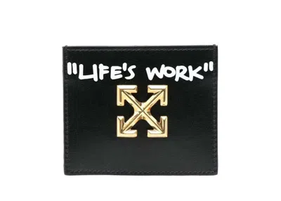 Pre-owned Off-white Men's Offwhite Life's Work Coin Wallet In Black