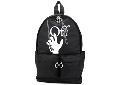 Pre-owned Off-white Men's Offwhite Logo Print Backpack In Black