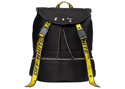 Pre-owned Off-white Men's Offwhite Logo Strap Backpack In Black/yellow In Multi