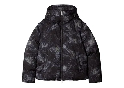 Pre-owned Off-white Men's Offwhite Logojacquard Puffer Jacket In Black