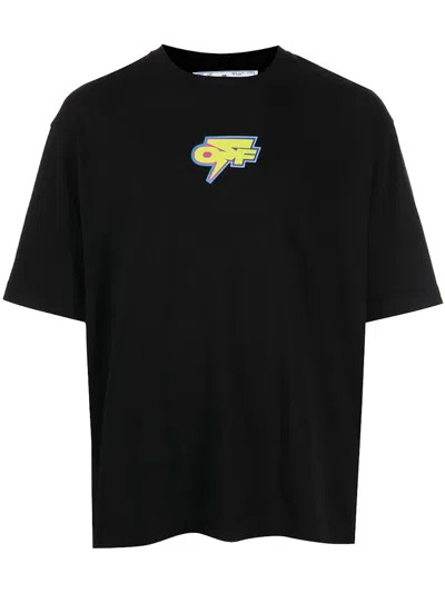 Pre-owned Off-white Men's Offwhite Logoprint Oversized Tshirtin Black