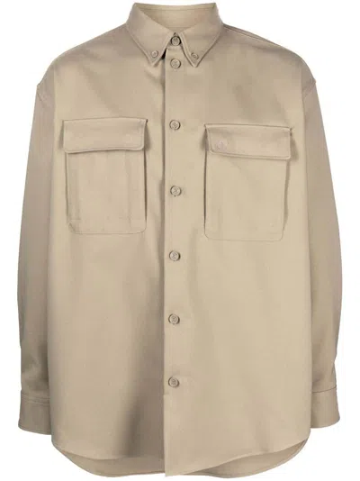 Pre-owned Off-white Men's Offwhite Longsleeve Shirt In Beige