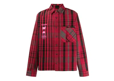 Pre-owned Off-white Men's Offwhite Mariana De Silva Checked Cotton Blend Flannel Shirt In Red