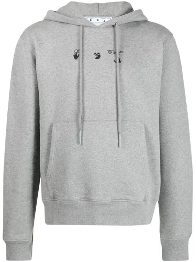 Pre-owned Off-white Men's Offwhite Marker Hoodie In Grey/blue In Multi