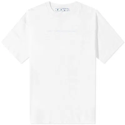 Pre-owned Off-white Men's Offwhite Marker Oversized Skate T-shirt In White Blue In Multi