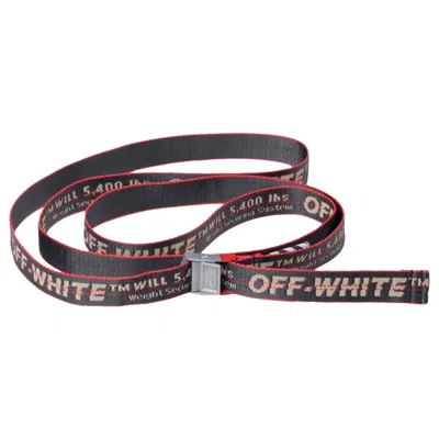 Pre-owned Off-white Men's Offwhite Mini Industrial Belt In Anthracite/red