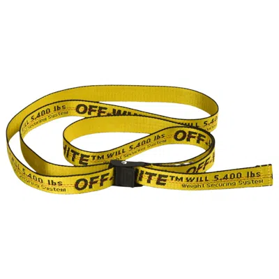 Pre-owned Off-white Men's Offwhite Mini Industrial Belt (ss19) In Yellow/black