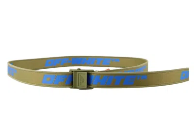 Pre-owned Off-white Men's Offwhite Mini Tape Industrial Belt In Green/blue