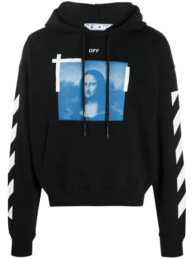 Pre-owned Off-white Men's Offwhite Mona Lisa Photograph Hoodie In Black