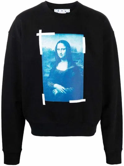 Pre-owned Off-white Men's Offwhite Monalisa Over Crewneck Sweatshirt In Black/blue In Multi
