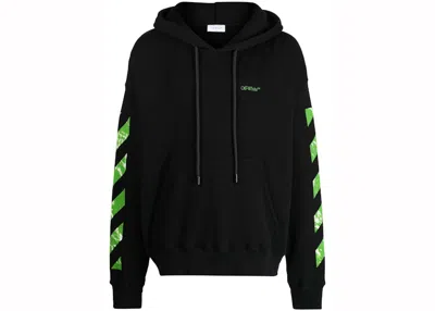 Pre-owned Off-white Men's Offwhite Moon Cam Arrow Skate Hoodie In Black/bright Green